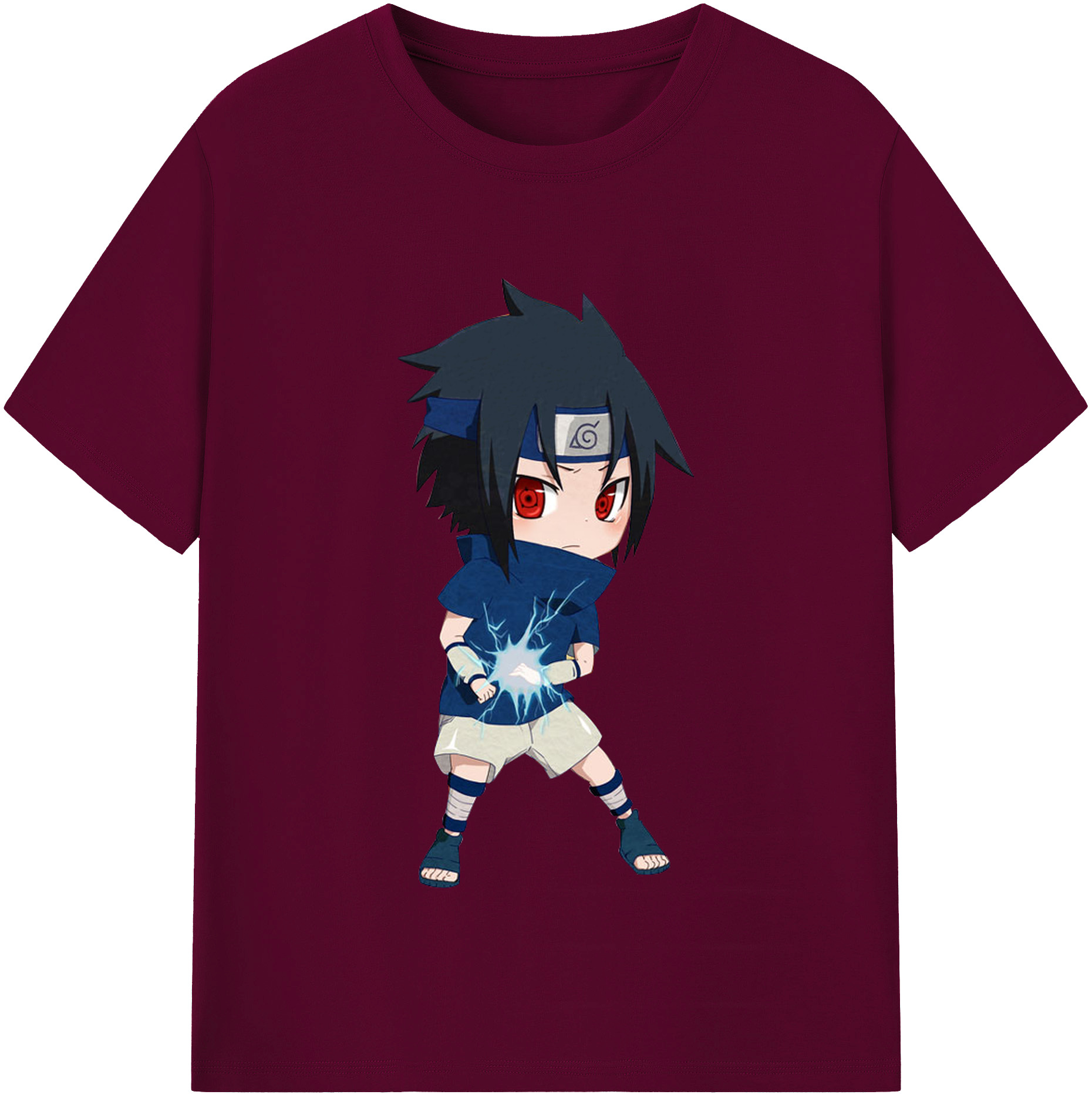 （画像用） NARUTO -ナルト- うちは サスケ Uchiha Sasuke レディースカジュアルプリントTシャツ（綿100％）